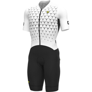 ALE CYCLING HIVE Short-Sleeved Skinsuit Black/White 2023 0